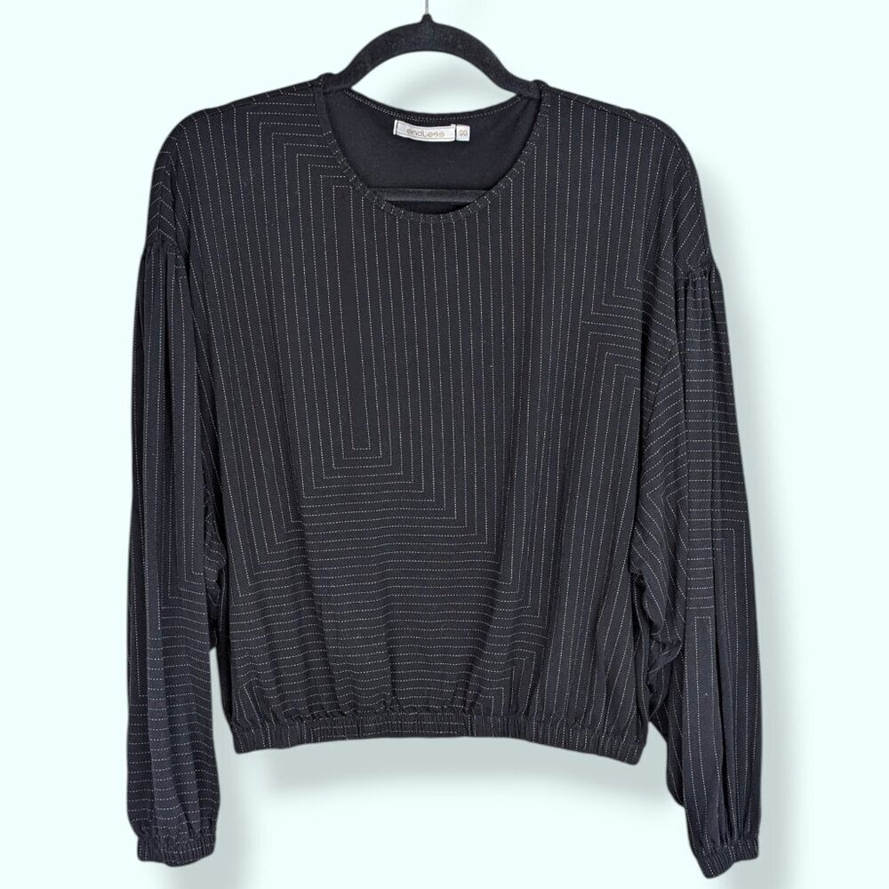 Endless Long Sleeve Line Pattern Top - Picture 4 of 7